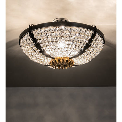 Meyda Tiffany Chrisanne 3 Light 24" Wide Semi-Flush Bowl Ceiling Fixture