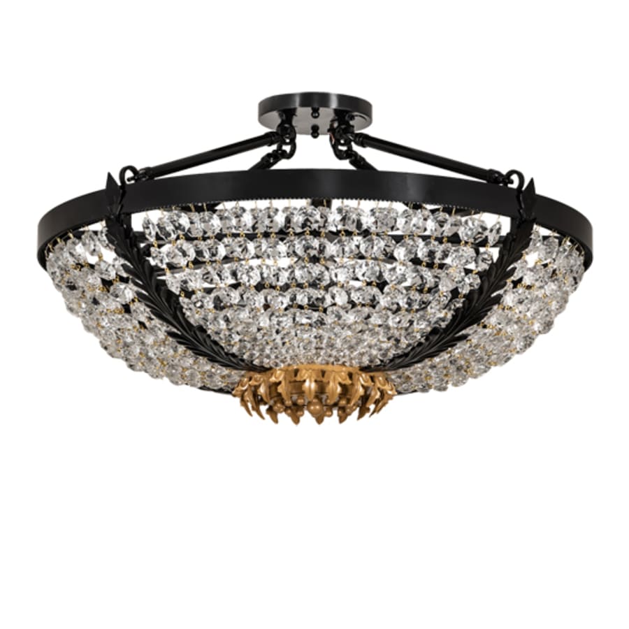 Meyda Tiffany Chrisanne 3 Light 24" Wide Semi-Flush Bowl Ceiling Fixture