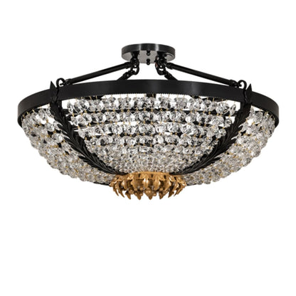 Meyda Tiffany Chrisanne 3 Light 24" Wide Semi-Flush Bowl Ceiling Fixture