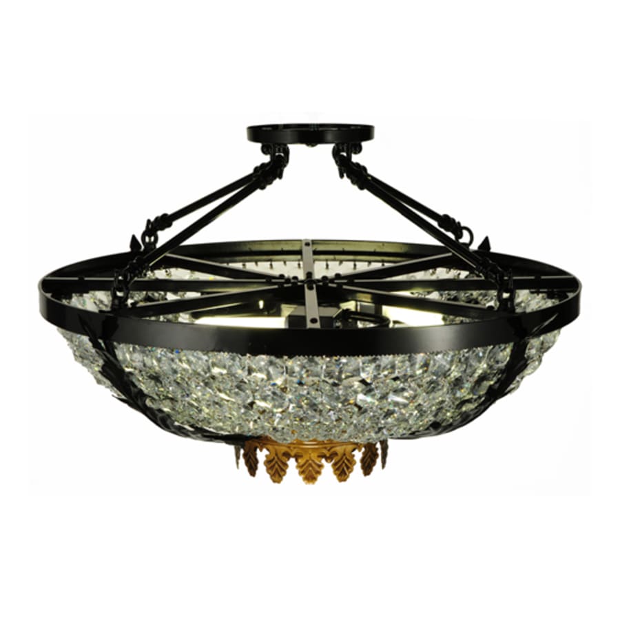 Meyda Tiffany Chrisanne 3 Light 24" Wide Semi-Flush Bowl Ceiling Fixture