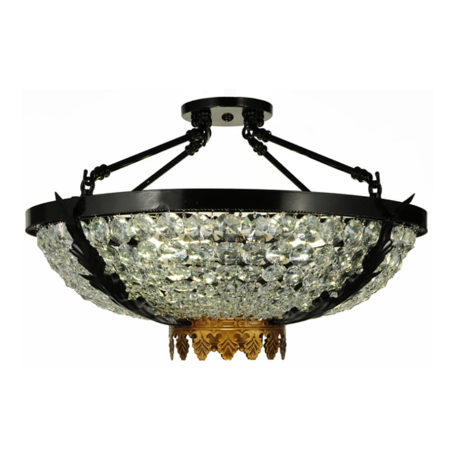 Meyda Tiffany Chrisanne 3 Light 24" Wide Semi-Flush Bowl Ceiling Fixture