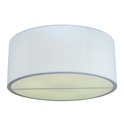 Meyda Tiffany Cilindro 6 Light 60" Wide Flush Mount Drum Ceiling Fixture - Nickel Finish - Medium Bulb Base