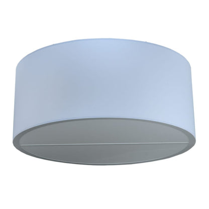 Meyda Tiffany Cilindro 6 Light 60" Wide Flush Mount Drum Ceiling Fixture - Nickel Finish - Medium Bulb Base