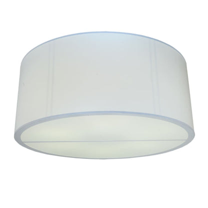 Meyda Tiffany Cilindro 6 Light 60" Wide Flush Mount Drum Ceiling Fixture - Nickel Finish - Medium Bulb Base