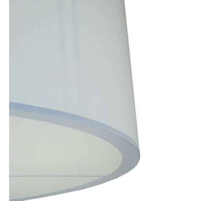 Meyda Tiffany Cilindro 6 Light 60" Wide Flush Mount Drum Ceiling Fixture - Nickel Finish - Medium Bulb Base