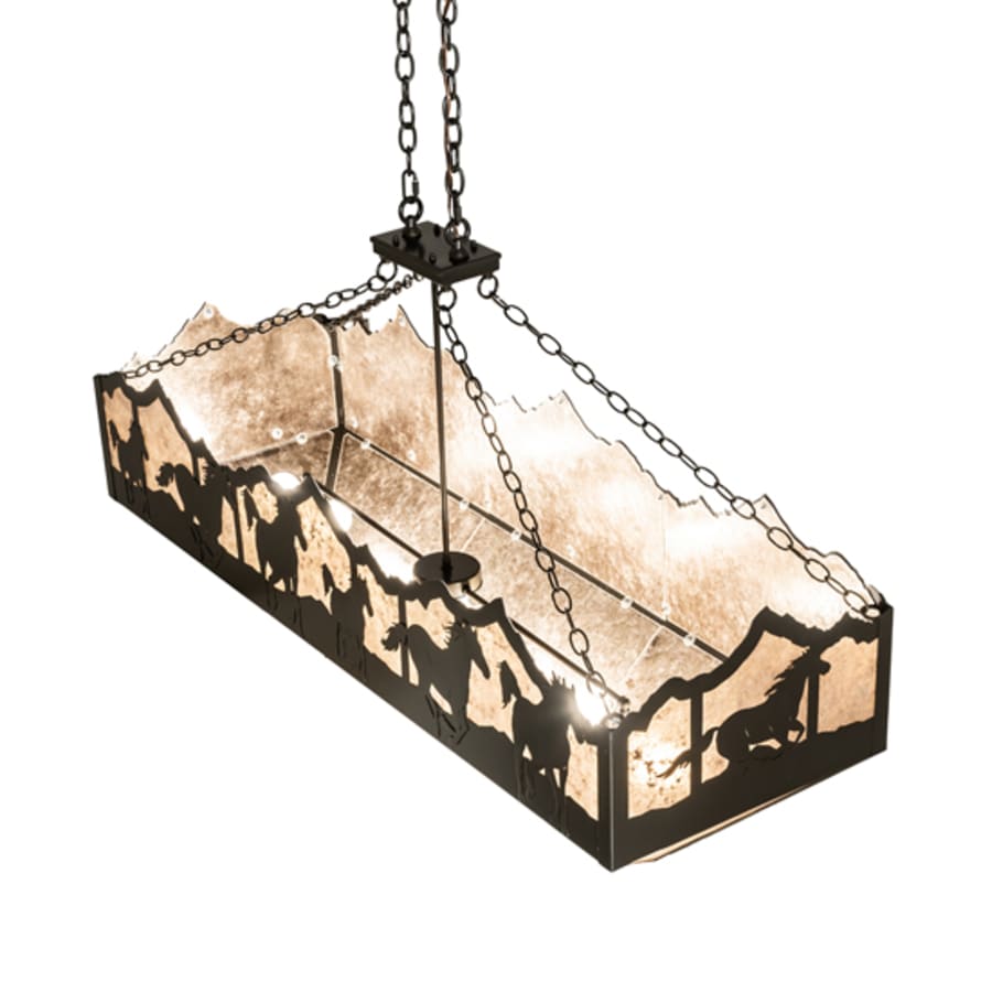 Meyda Tiffany 6 Light 54" Wide Linear Pendant