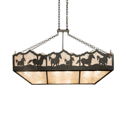 Meyda Tiffany 6 Light 54" Wide Linear Pendant