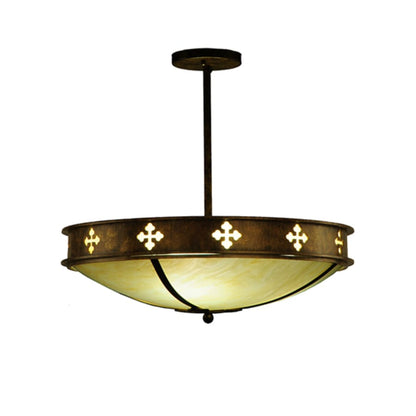 Meyda Tiffany Byzantine 3 Light 20" Wide Semi-Flush Bowl Ceiling Fixture