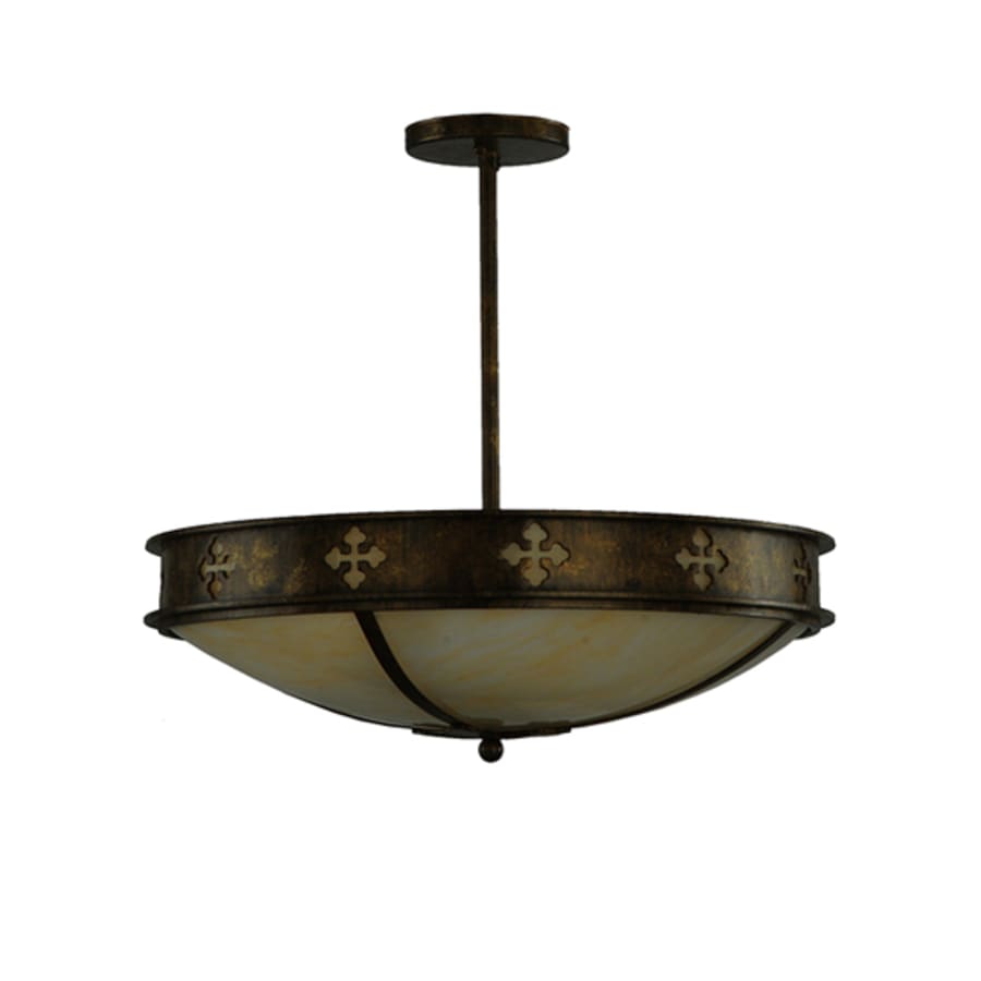 Meyda Tiffany Byzantine 3 Light 20" Wide Semi-Flush Bowl Ceiling Fixture