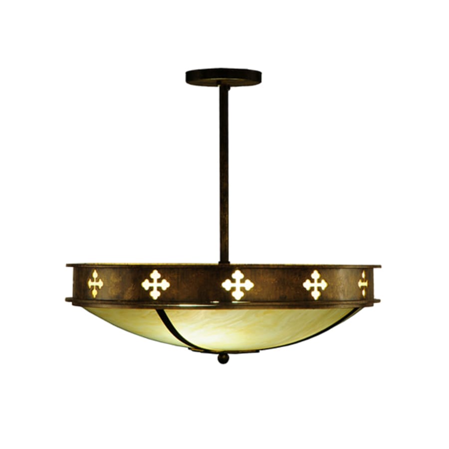 Meyda Tiffany Byzantine 3 Light 20" Wide Semi-Flush Bowl Ceiling Fixture