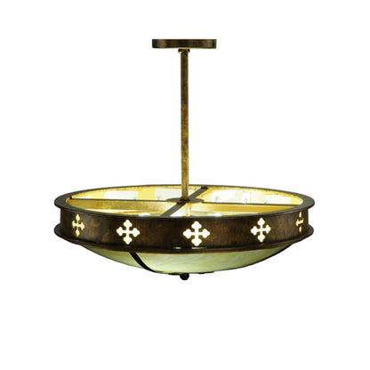 Meyda Tiffany Byzantine 3 Light 20" Wide Semi-Flush Bowl Ceiling Fixture
