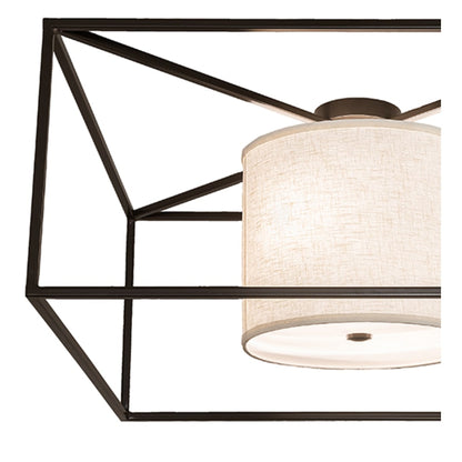 Meyda Tiffany Kitzi 2 Light 43" Wide Semi-Flush Square Ceiling Fixture