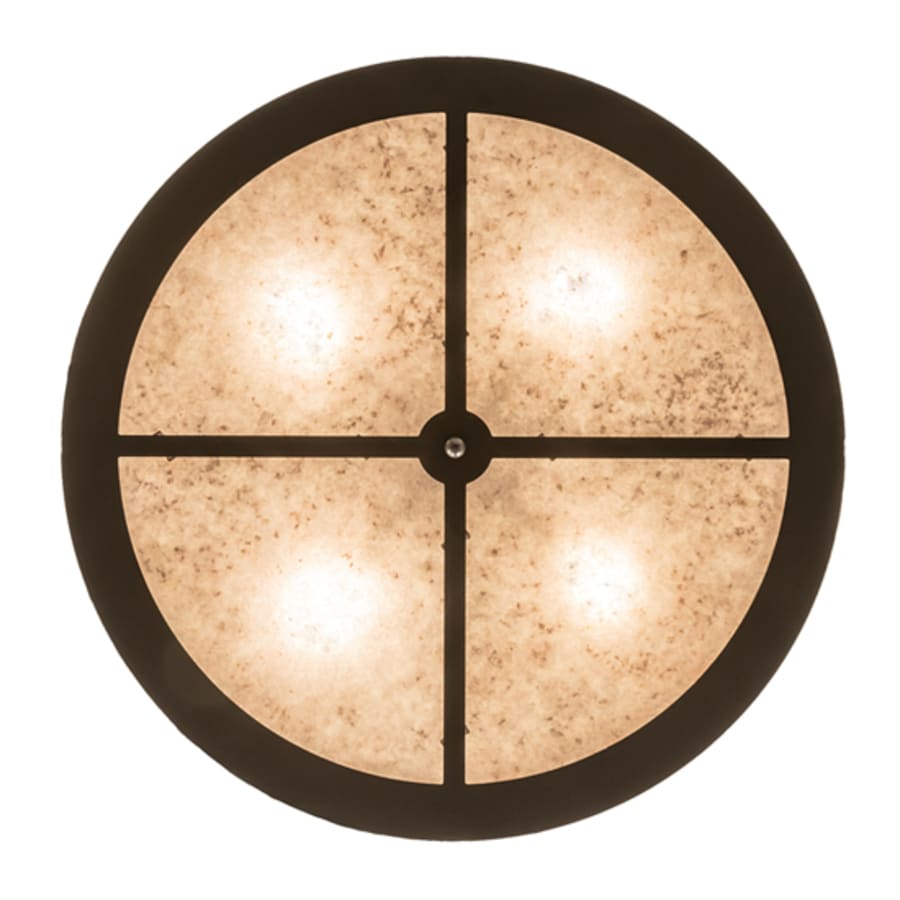 Meyda Tiffany Mountain Pine 4 Light 36" Wide Semi-Flush Drum Ceiling Fixture - Timeless Bronze Finish