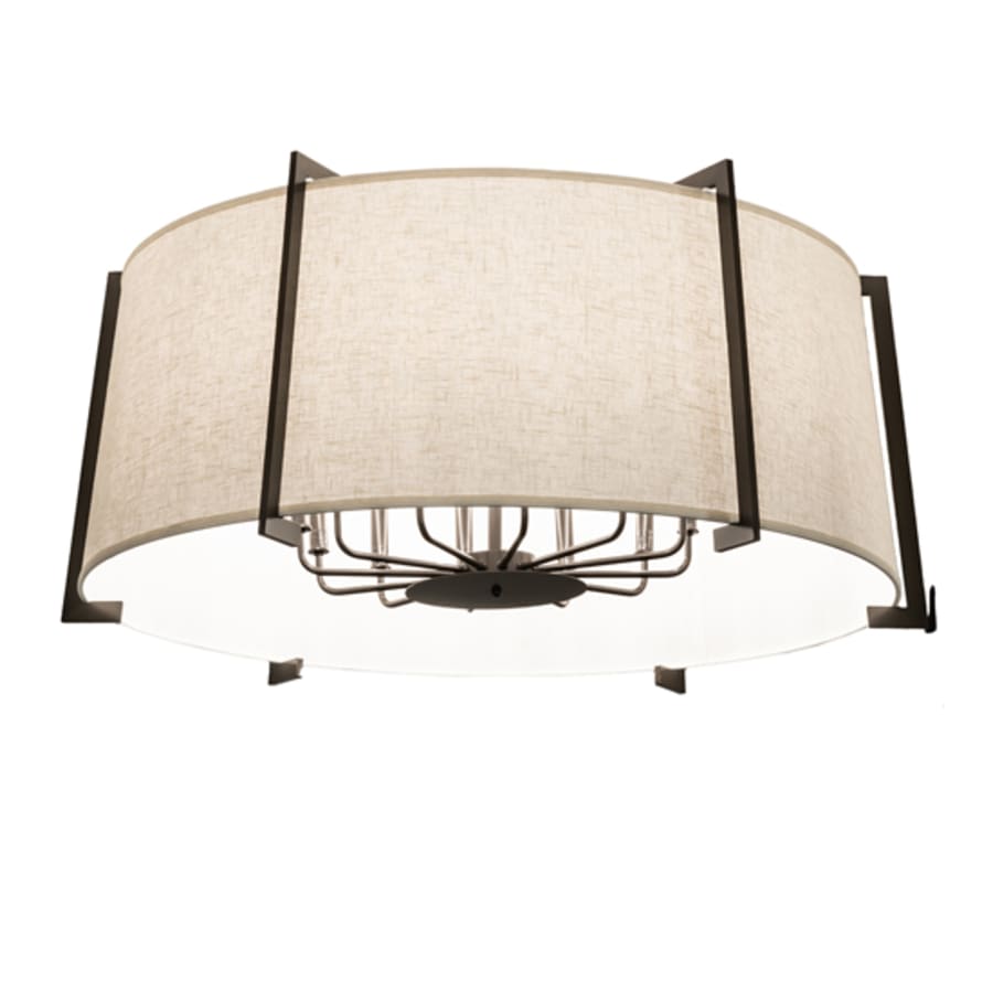 Meyda Tiffany Cilindro Structure 12 Light 40" Wide Semi-Flush Drum Ceiling Fixture