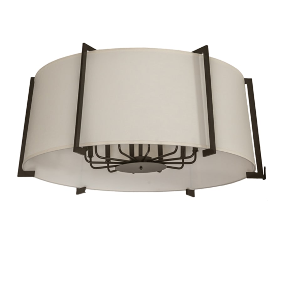 Meyda Tiffany Cilindro Structure 12 Light 40" Wide Semi-Flush Drum Ceiling Fixture