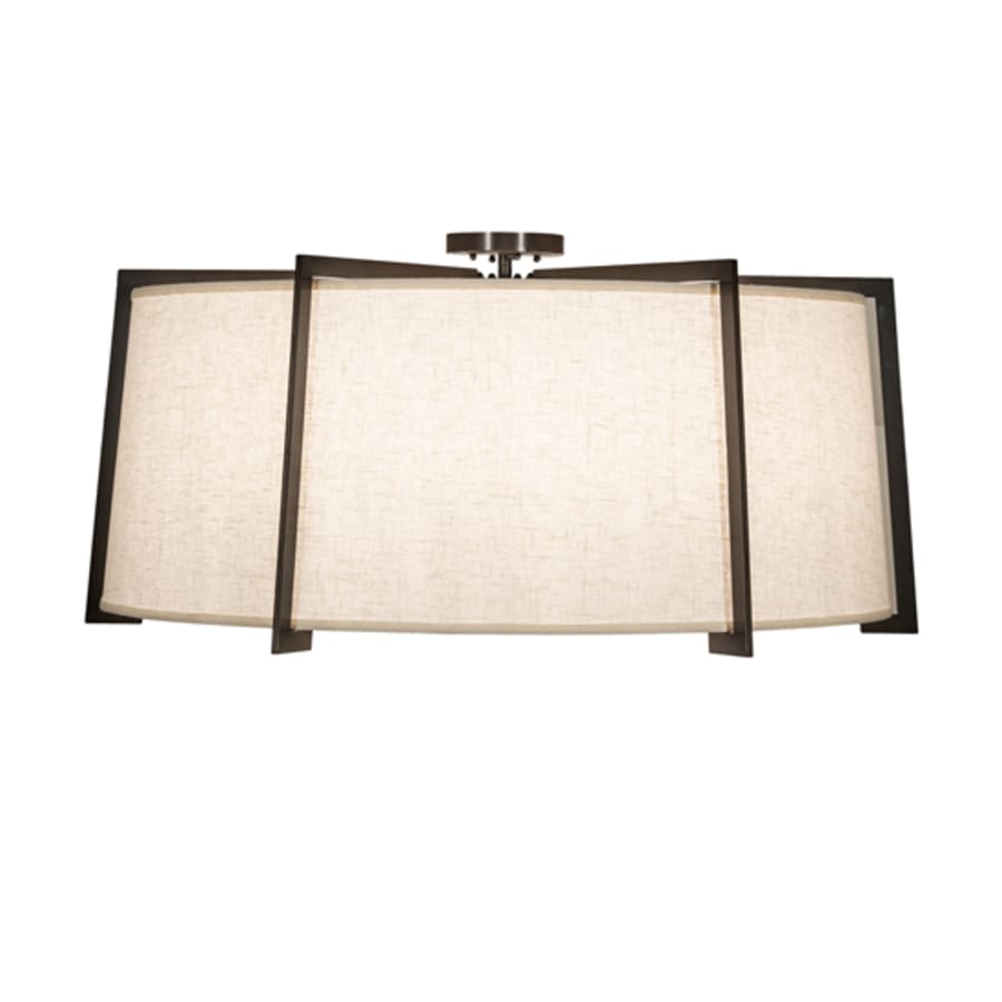 Meyda Tiffany Cilindro Structure 12 Light 40" Wide Semi-Flush Drum Ceiling Fixture