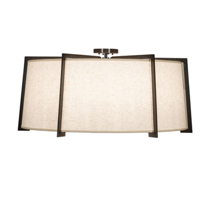 Meyda Tiffany Cilindro Structure 12 Light 40" Wide Semi-Flush Drum Ceiling Fixture