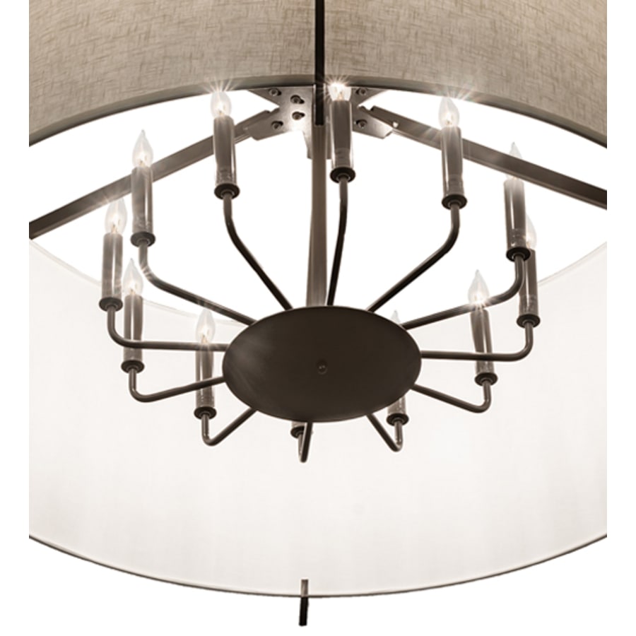 Meyda Tiffany Cilindro Structure 12 Light 40" Wide Semi-Flush Drum Ceiling Fixture
