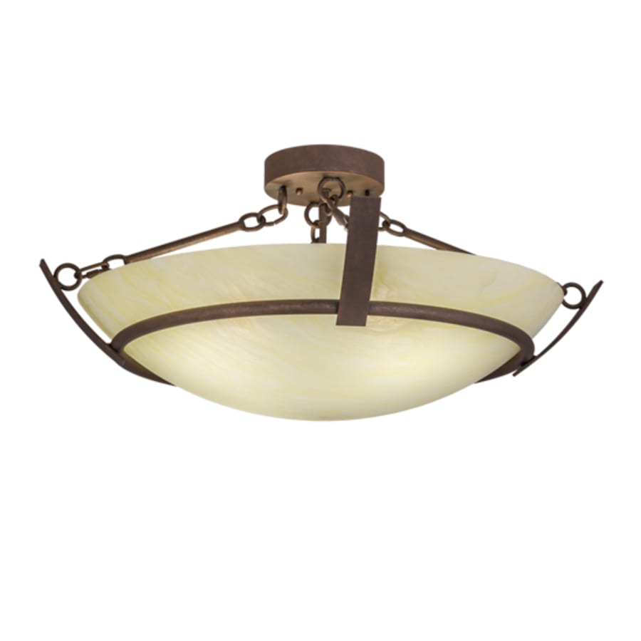 Meyda Tiffany Covina 4 Light 30" Wide Semi-Flush Bowl Ceiling Fixture