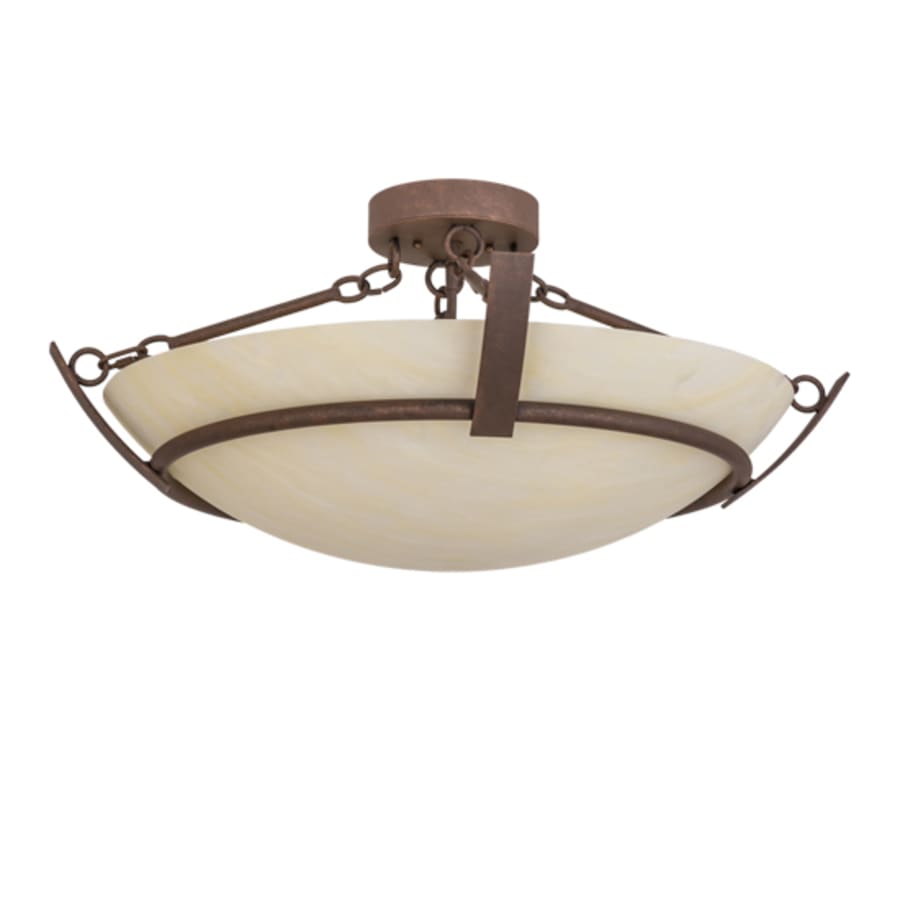 Meyda Tiffany Covina 4 Light 30" Wide Semi-Flush Bowl Ceiling Fixture