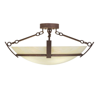 Meyda Tiffany Covina 4 Light 30" Wide Semi-Flush Bowl Ceiling Fixture
