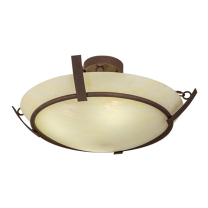 Meyda Tiffany Covina 4 Light 30" Wide Semi-Flush Bowl Ceiling Fixture