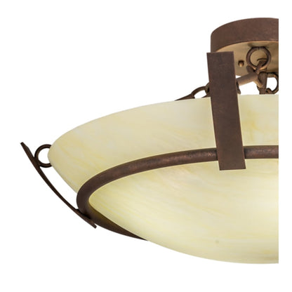 Meyda Tiffany Covina 4 Light 30" Wide Semi-Flush Bowl Ceiling Fixture