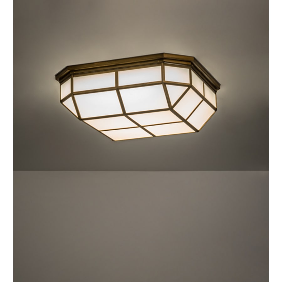 Meyda Tiffany Gibbon 25-1/2" Square LED Flush Mount Ceiling Fixture