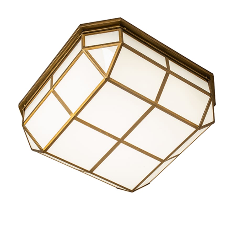 Meyda Tiffany Gibbon 25-1/2" Square LED Flush Mount Ceiling Fixture