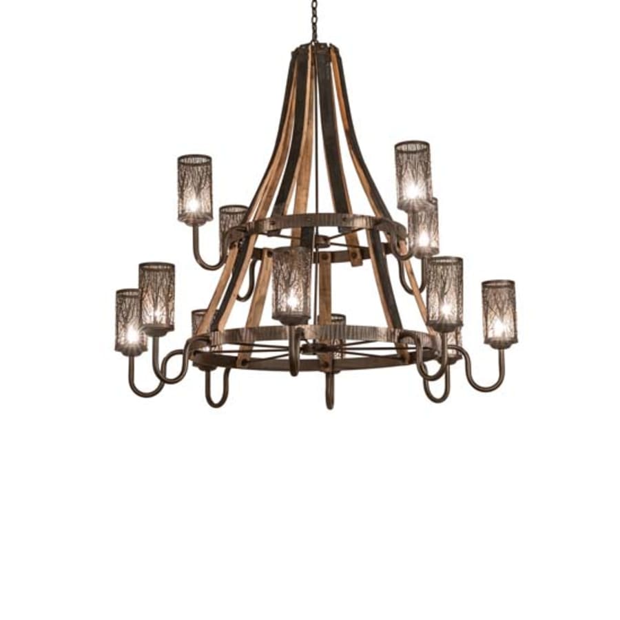 Meyda Tiffany Barrel Stave 12 Light 60" Wide Ring Chandelier