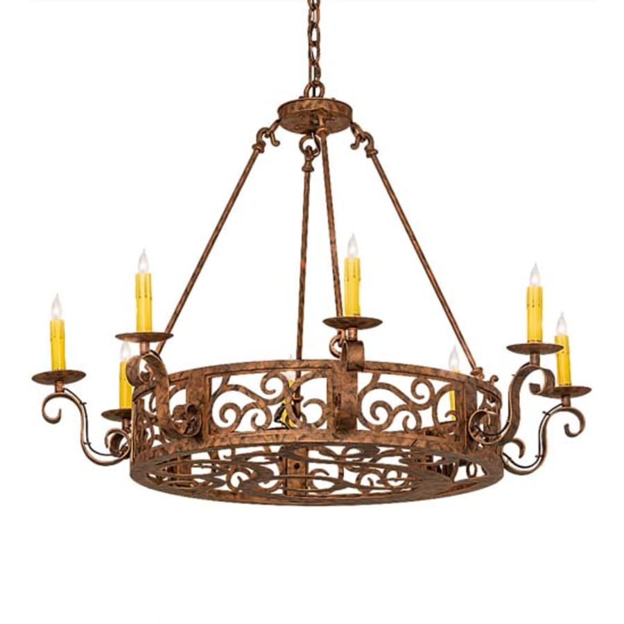 Meyda Tiffany Delano 8 Light 36" Wide Taper Candle Style Chandelier