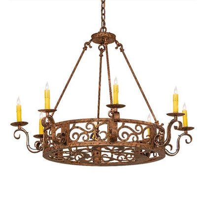 Meyda Tiffany Delano 8 Light 36" Wide Taper Candle Style Chandelier