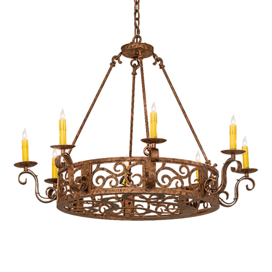 Meyda Tiffany Delano 8 Light 36" Wide Taper Candle Style Chandelier