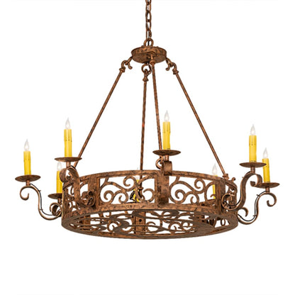 Meyda Tiffany Delano 8 Light 36" Wide Taper Candle Style Chandelier