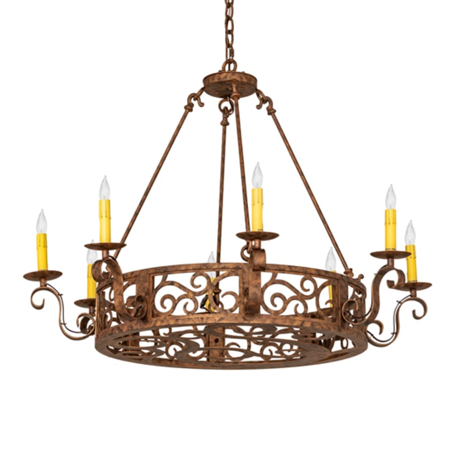 Meyda Tiffany Delano 8 Light 36" Wide Taper Candle Style Chandelier