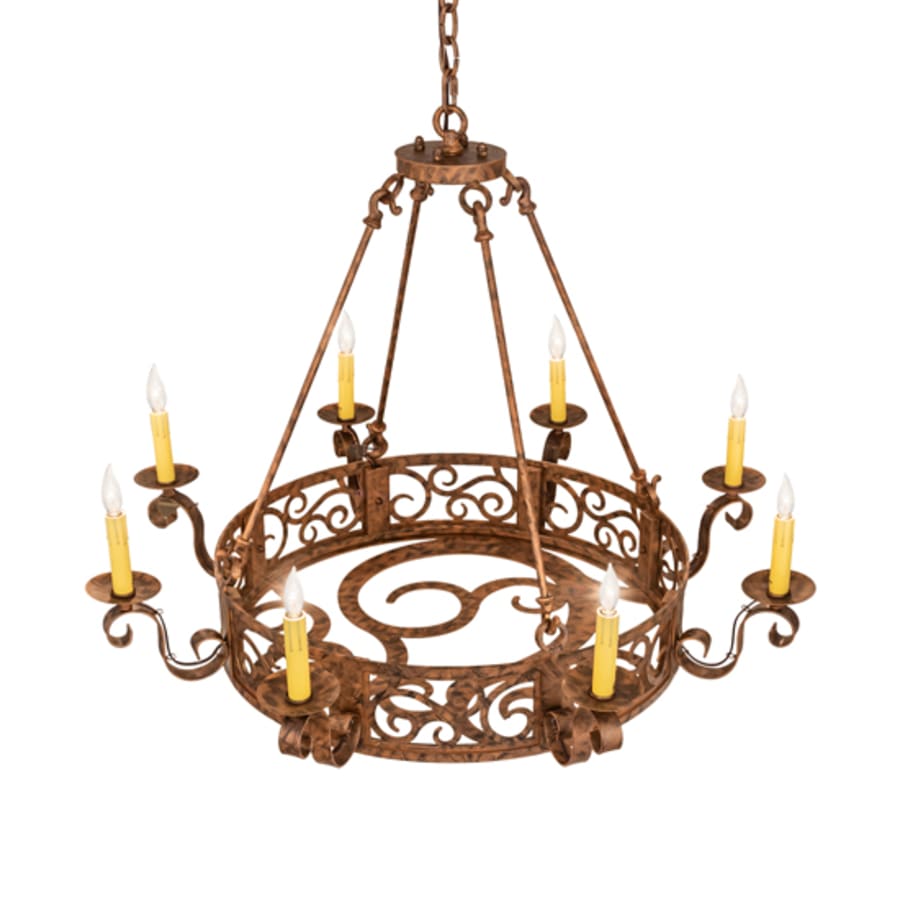 Meyda Tiffany Delano 8 Light 36" Wide Taper Candle Style Chandelier