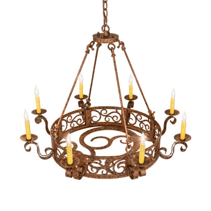 Meyda Tiffany Delano 8 Light 36" Wide Taper Candle Style Chandelier