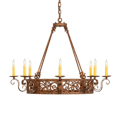 Meyda Tiffany Delano 8 Light 36" Wide Taper Candle Style Chandelier