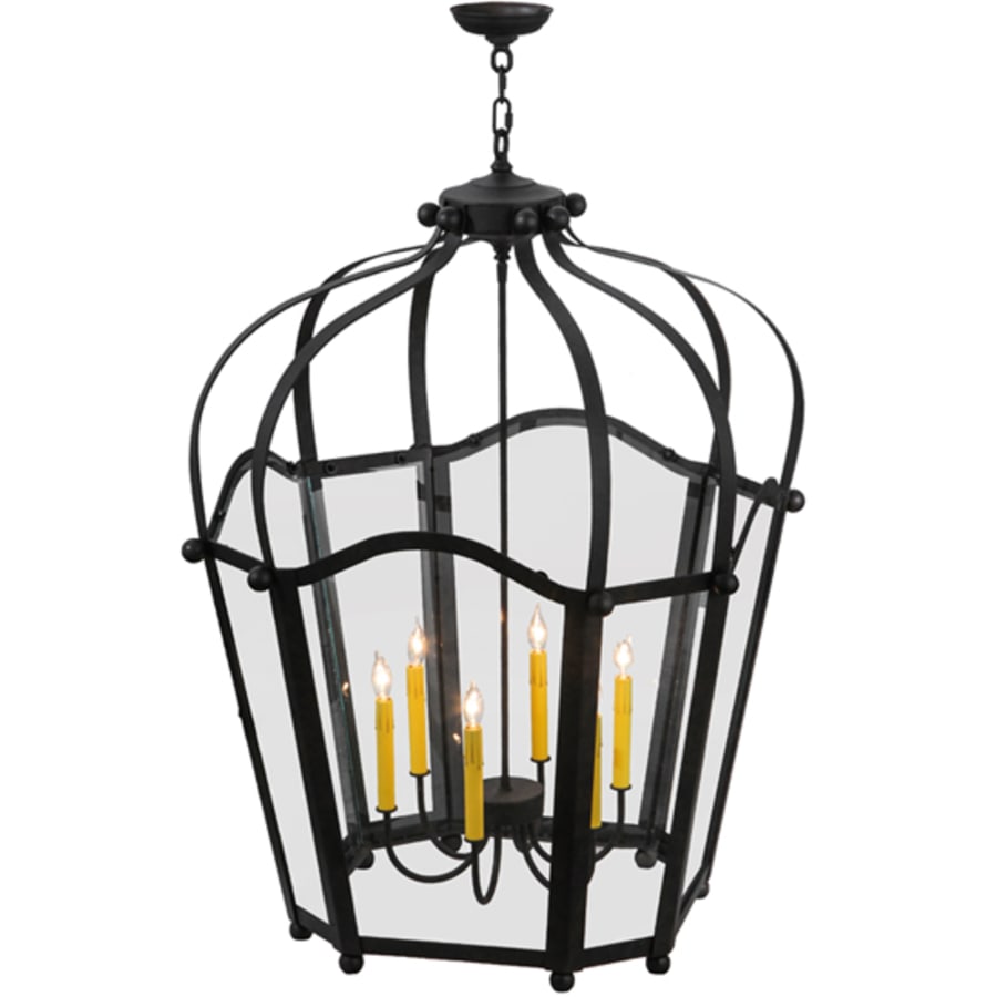 Meyda Tiffany 6 Light 33" Wide Taper Candle Pendant