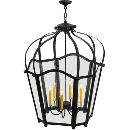Meyda Tiffany 6 Light 33" Wide Taper Candle Pendant