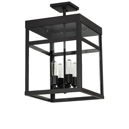 Meyda Tiffany Quadrato 4 Light 21" Wide Semi-Flush Ceiling Fixture