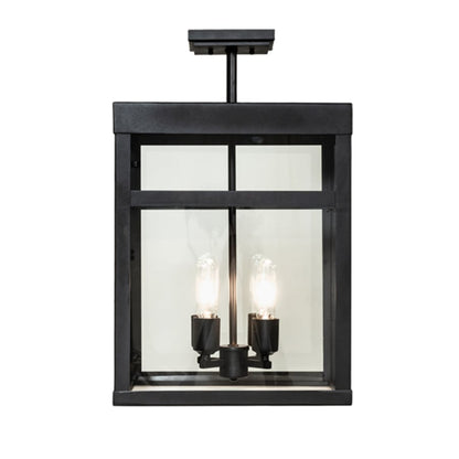 Meyda Tiffany Quadrato 4 Light 21" Wide Semi-Flush Ceiling Fixture