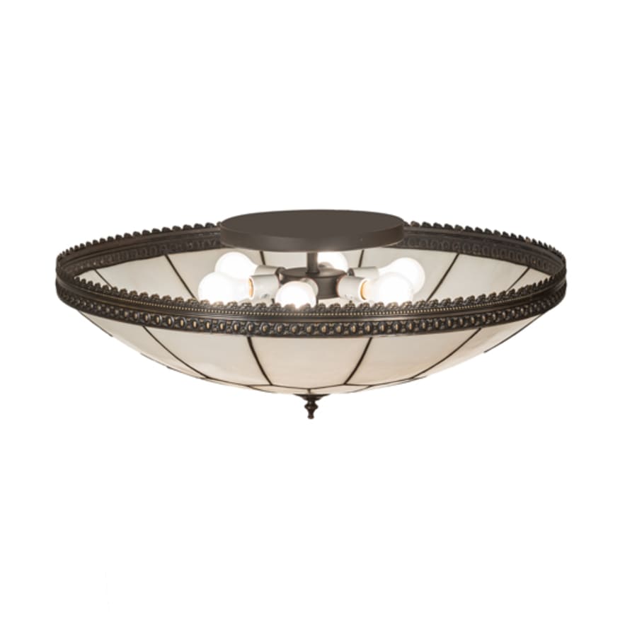Meyda Tiffany Vincent Honeycomb 6 Light 30" Wide Semi-Flush Bowl Ceiling Fixture
