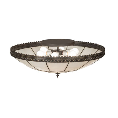 Meyda Tiffany Vincent Honeycomb 6 Light 30" Wide Semi-Flush Bowl Ceiling Fixture