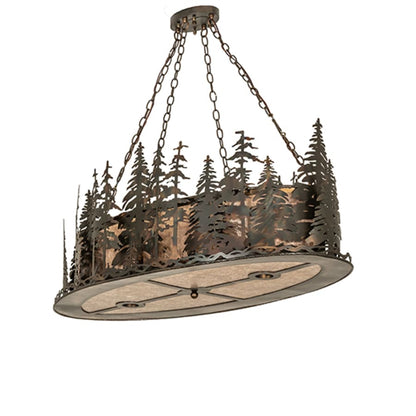Meyda Tiffany 6 Light 48" Wide Linear Pendant