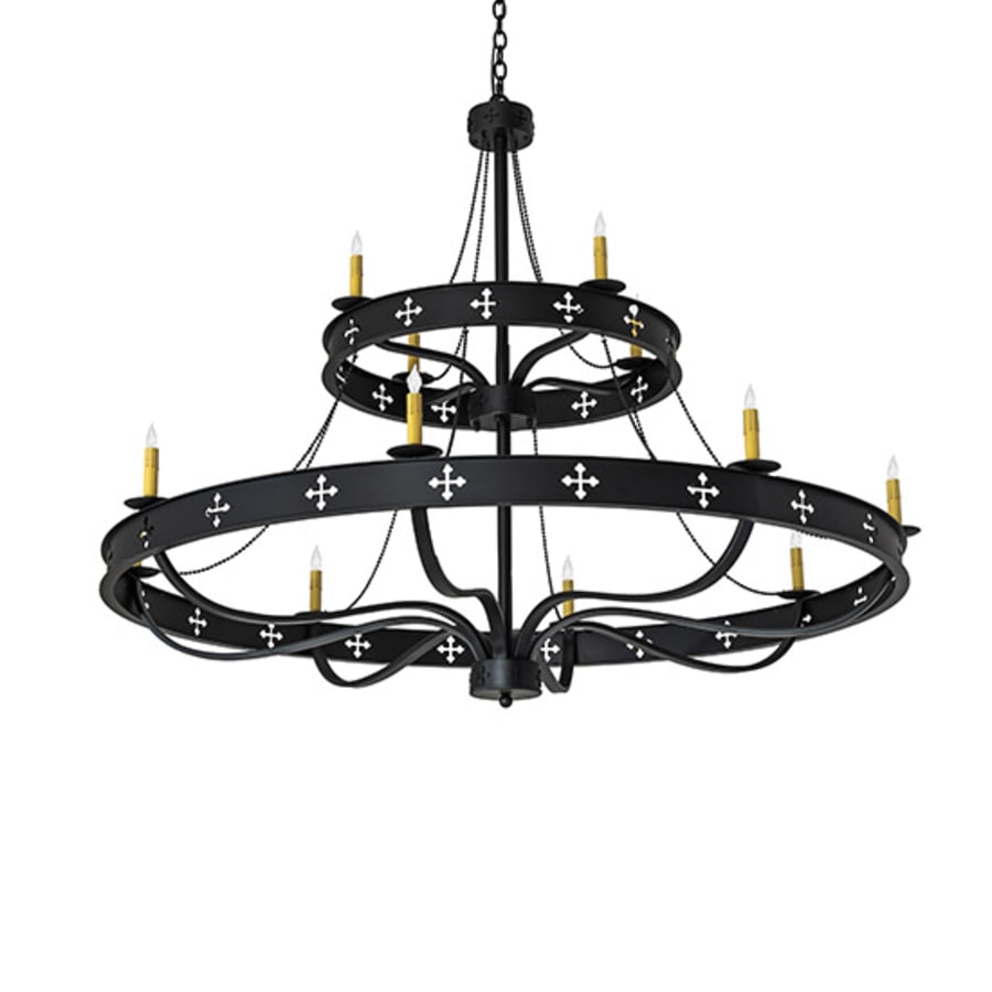 Meyda Tiffany Byzantine 12 Light 60" Wide Taper Candle Style Chandelier