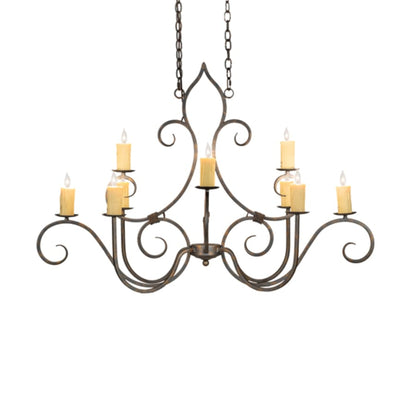Meyda Tiffany Long Clifton 10 Light 48" Wide Taper Candle Style Chandelier