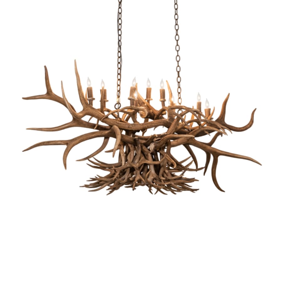 Meyda Tiffany Long Antlers 10 Light 66" Wide Antler Candle Style Chandelier