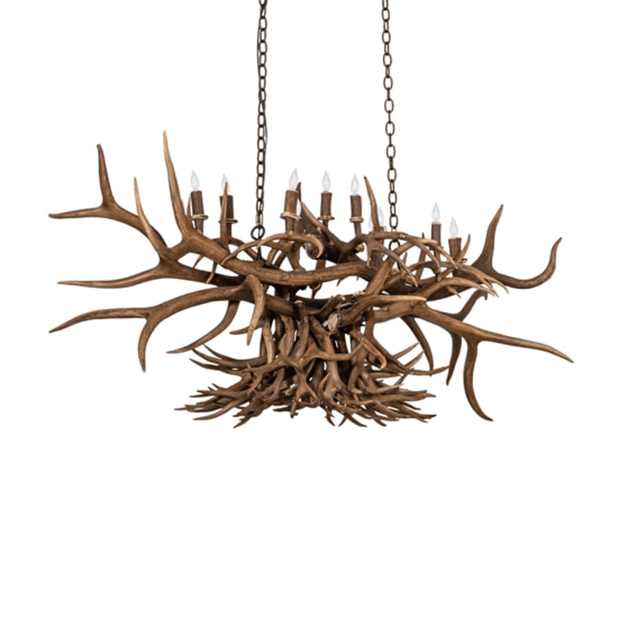 Meyda Tiffany Long Antlers 10 Light 66" Wide Antler Candle Style Chandelier