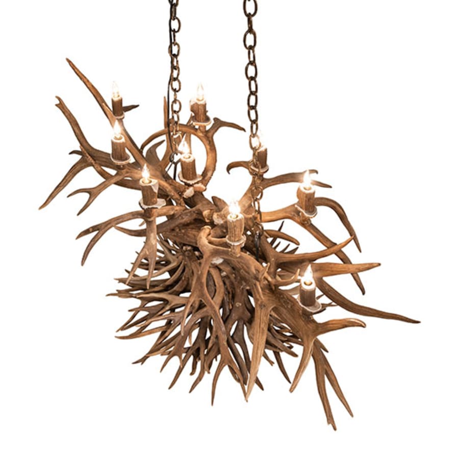 Meyda Tiffany Long Antlers 10 Light 66" Wide Antler Candle Style Chandelier